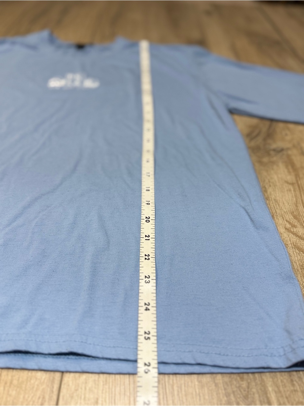 Notice The Reckless Periwinkle Blue Graphic Long Sleeve Shirt One Way Ticket - Picture 7 of 12